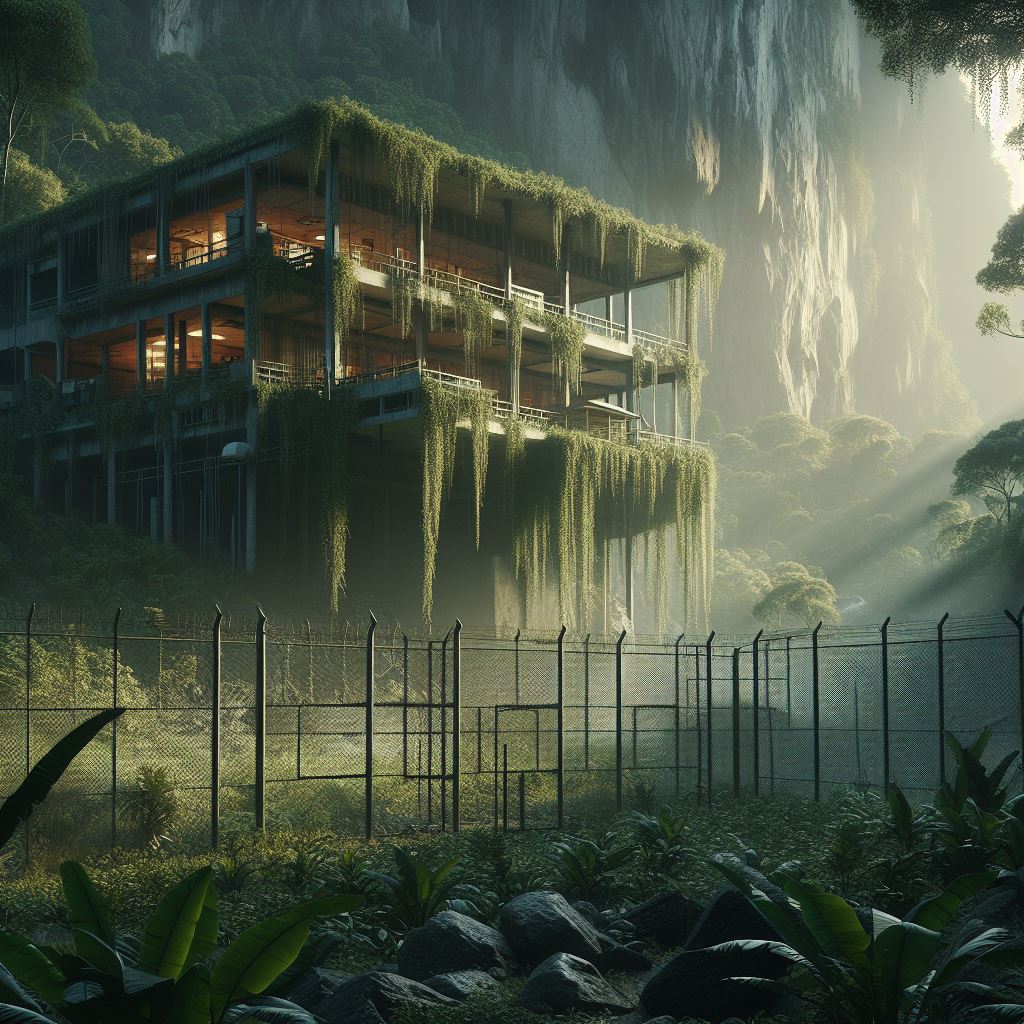 Un vieux bâtiment dans la jungle