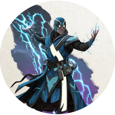 Illustration super héro de Heroes & Hardships, système générique de JdR